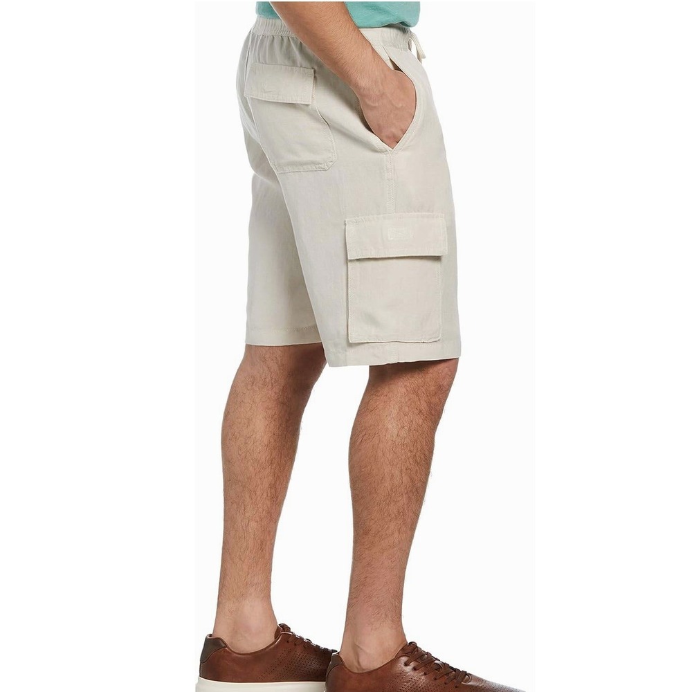 Cubavera Linen Blend‎ Cargo Shorts Relaxed Fit Drawstring Waist XL Outdoors